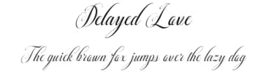Delayed Love by Rama type — Script Handwritten Font — thumbnail 1