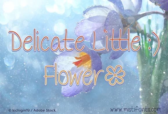 Delicate Little Flower Font by Misti — Script Handwritten Font
