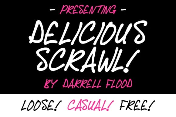 Delicious Scrawl Font by Dadiomouse — Script Handwritten Font