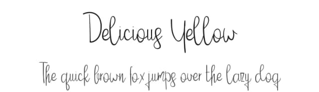 Delicious Yellow by VPcreativeshop — Script Handwritten Font