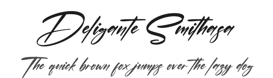 Deligante Smithasa by Perspectype Studio - Letterena.com — Script Handwritten Font