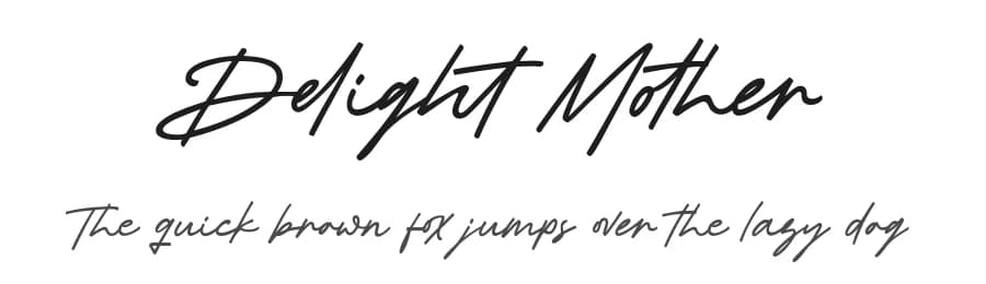 Delight Mother by Khurasan — Script Handwritten Font