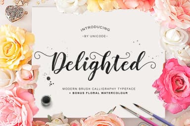 Delighted Font by Unicode Studio — Script Handwritten Font — thumbnail 1