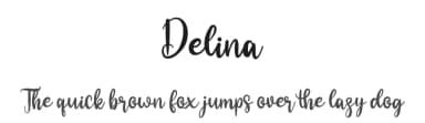 Delina by niyos — Script Handwritten Font — thumbnail 1