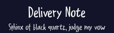 Delivery Note by Hanoded — Script Handwritten Font — thumbnail 2