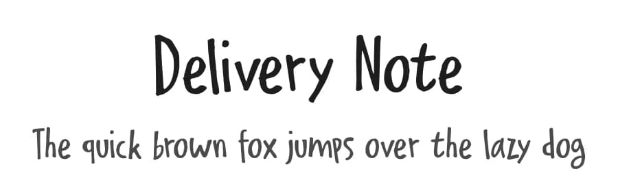 Delivery Note by Hanoded — Script Handwritten Font