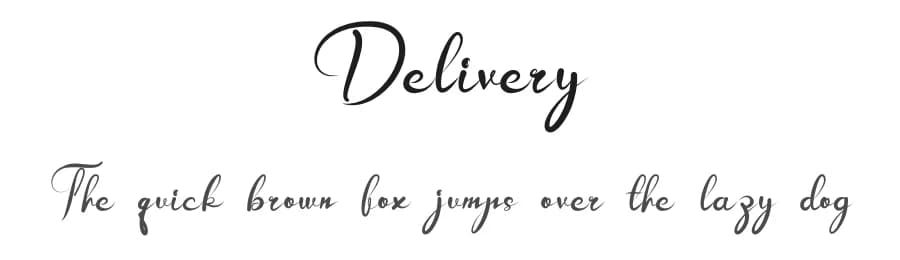 Delivery by Design Vector10 — Script Handwritten Font