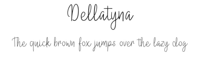 Dellatyna by Patria Ari Typestudio — Script Handwritten Font