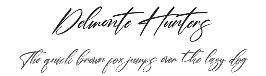 Delmonte Hunters by Perspectype Studio - Letterena.com — Script Handwritten Font