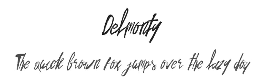 Delmonty by dancubs — Script Handwritten Font