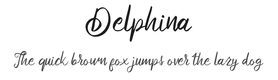 Delphina by Vunira Design — Script Handwritten Font