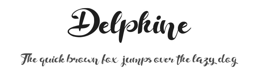 Delphine by adi widyantoro — Script Handwritten Font