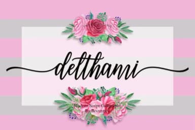 Delthami Script Font by Bexx Type — Script Handwritten Font — thumbnail 1