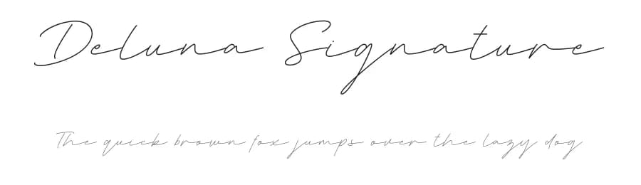 Deluna Signature by Pen Culture — Script Handwritten Font