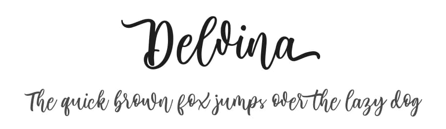 Delvina by Fanastudio — Script Handwritten Font