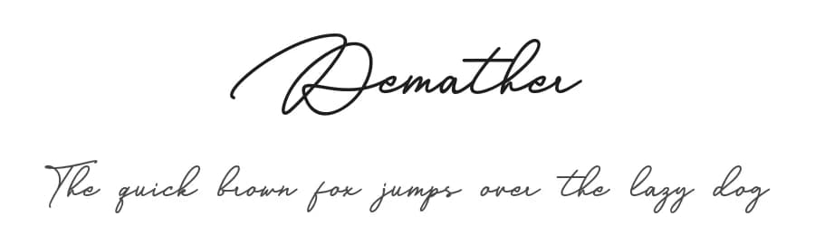 Demather by Khurasan — Script Handwritten Font
