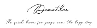 Demather by Khurasan — Script Handwritten Font — thumbnail 1