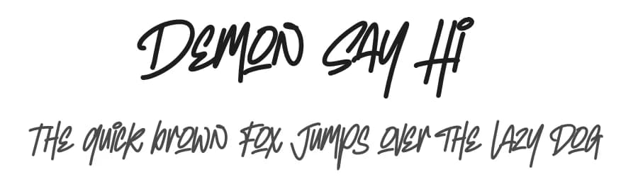 Demon Say Hi by Gassstype — Script Handwritten Font