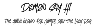 Demon Say Hi by Gassstype — Script Handwritten Font — thumbnail 1