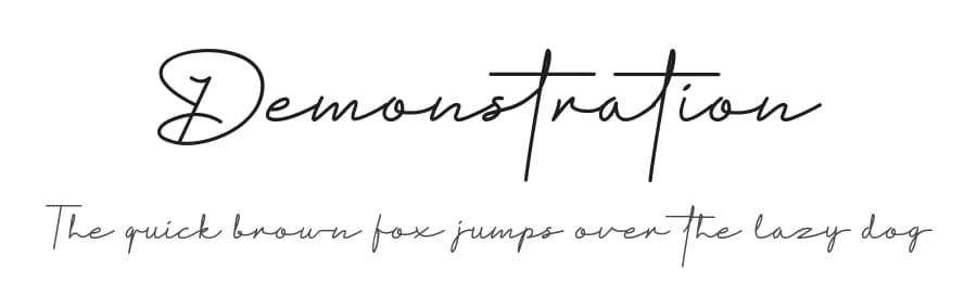 Demonstration by Letterpedia — Script Handwritten Font — preview 1