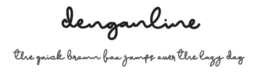 Denganline by Monoline Type — Script Handwritten Font