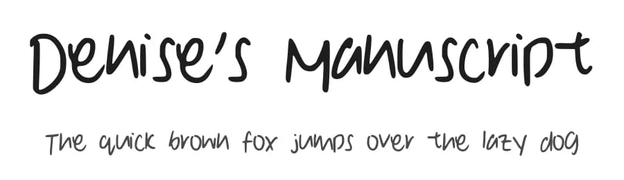 Denise's Manuscript by Rexxy — Script Handwritten Font