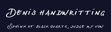 Denis handwritting by Denis Chapon — Script Handwritten Font — thumbnail 2