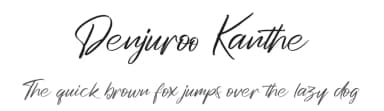 Denjuroo Kanthe by Integritype Studio — Script Handwritten Font — thumbnail 1