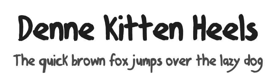 Denne Kitten Heels by Denne — Script Handwritten Font