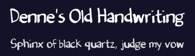 Denne's Old Handwriting by Denne — Script Handwritten Font — thumbnail 2