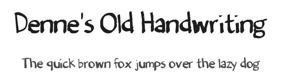 Denne's Old Handwriting by Denne — Script Handwritten Font