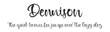 Dennison by Kong Font — Script Handwritten Font — thumbnail 1
