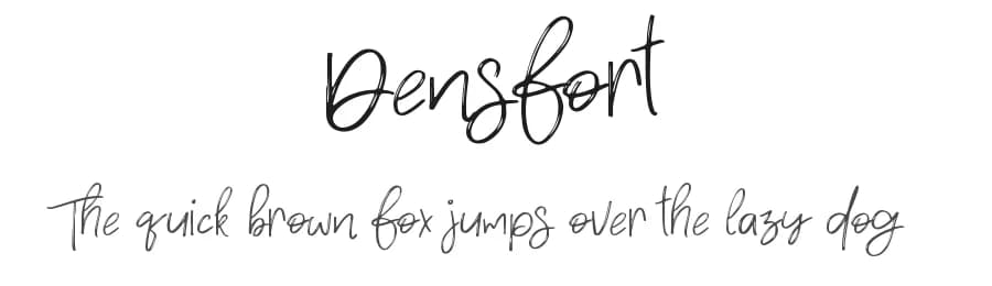 Densfort by Porapak Apichodilok — Script Handwritten Font