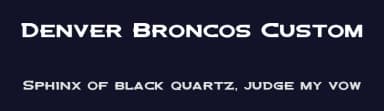 Denver Broncos Custom by Denver Broncos — Sans Serif Font — thumbnail 2