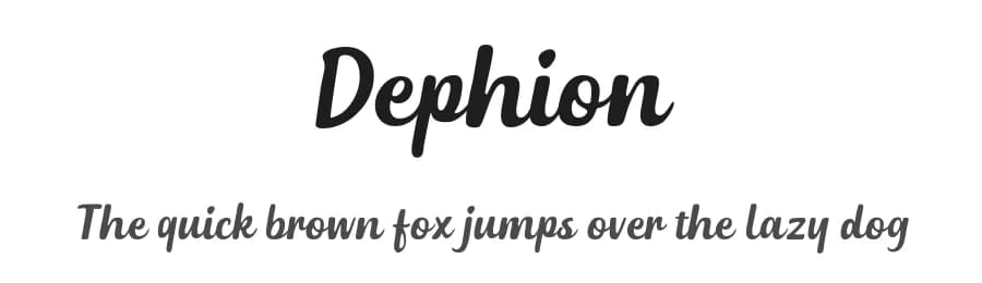 Dephion by Locomotype — Script Handwritten Font