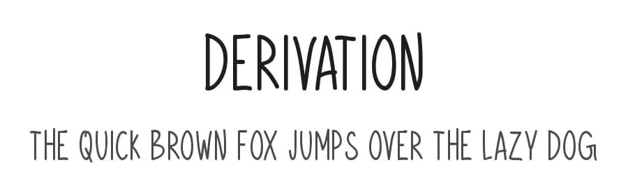 Derivation by Md Shohail Bhuian — Script Handwritten Font