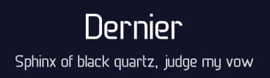 Dernier by Hareesh Seela — Sans Serif Font — thumbnail 2
