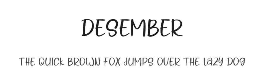 Desember by Etik Fatimah — Script Handwritten Font