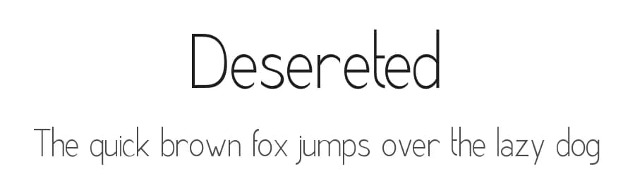 Desereted by Bálint Erdősi — Sans Serif Font