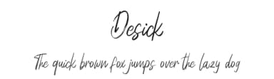 Desick by Riki — Script Handwritten Font — thumbnail 1