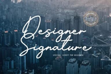 Designer Signature Font by Graphicfresh — Script Handwritten Font — thumbnail 1