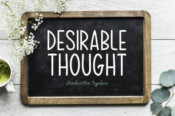 Desirable Thought Font by Spanking Fonts — Script Handwritten Font