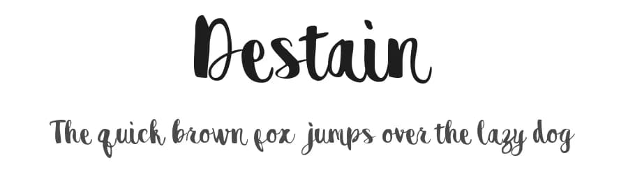 Destain by greataris — Script Handwritten Font