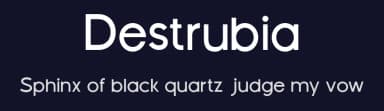 Destrubia by Tezar Tantular — Sans Serif Font — thumbnail 2