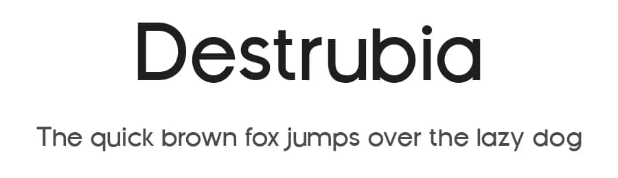 Destrubia by Tezar Tantular — Sans Serif Font