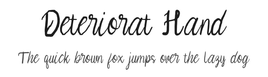 Deteriorat Hand by Studio Hello Good — Script Handwritten Font