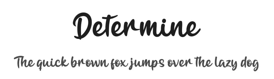 Determine by twinletter — Script Handwritten Font
