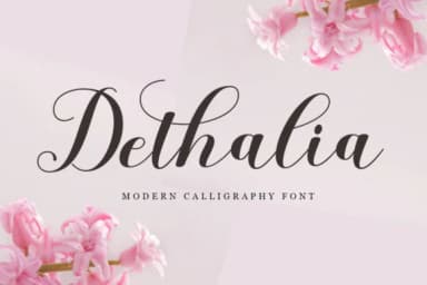 Dethalia Script Font by rastype1010 — Script Handwritten Font — thumbnail 1