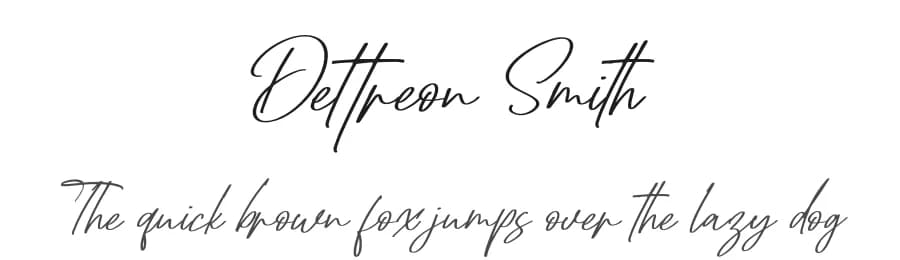 Dettreon Smith by Letterena Studios — Script Handwritten Font