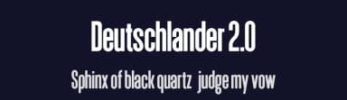 Deutschlander 2.0 by Sharkshock — Sans Serif Font — thumbnail 2